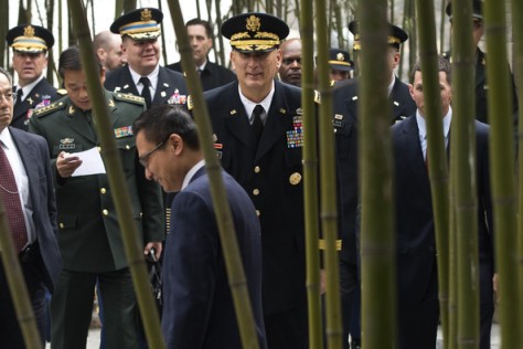 U.S .Army Chief of Staff Gen. Ray Odierno meets Professor Wang Enge, President of Peking University at Peking University on February 21, 2014 in Beijing, China. (Source: Pool/Getty Images AsiaPac)